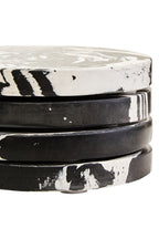 Set of Four Black and White Marble Coasters | Helsa