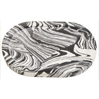 Black and White Oval Marble Tray | Helsa