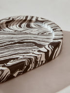 Black and White Oval Marble Tray | Helsa