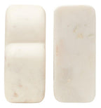 White Marble Set of Two Bookends | Savio
