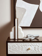 White Marble Set of Two Bookends | Savio