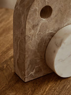 Chocolate and White Marble Sculpture | Santino