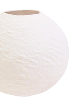 Cotton Mache Small White Round Vase | Sanai