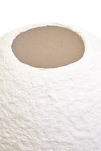 Cotton Mache Large White Round Vase | Sanai
