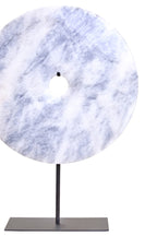 Extra Large Round Dia 35cm Grey Marble Disc Sculpture | Zoro