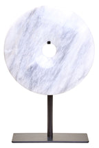 Small Round Dia 20cm White Marble Disc Sculpture | Zoro