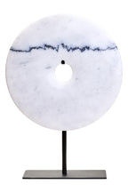 Medium Round Dia 25cm White Marble Disc Sculpture | Zoro