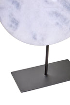 Extra Large Round Dia 35cm White Marble Disc Sculpture | Zoro