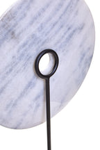 Extra Large Round Dia 35cm White Marble Disc Sculpture | Zoro