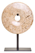 Extra Small Natural Speckled Marble Round Dia 15cm Disc Sculpture | Zoro