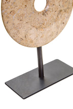 Extra Small Natural Speckled Marble Round Dia 15cm Disc Sculpture | Zoro