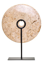 Small Natural Speckled Marble Round Dia 20cm Disc Sculpture | Zoro