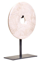 Extra Small Cream Marble Round Dia 15cm Disc Sculpture | Zoro