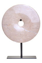 Small Cream Marble Round Dia 20cm Disc Sculpture | Zoro