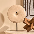 Small Cream Marble Round Dia 20cm Disc Sculpture | Zoro