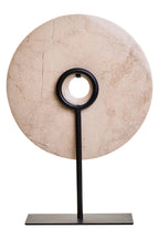 Medium Cream Marble Round Dia 25cm Disc Sculpture | Zoro