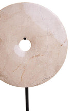Medium Cream Marble Round Dia 25cm Disc Sculpture | Zoro