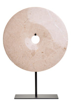 Large Cream Marble Round Dia 30cm Disc Sculpture | Zoro