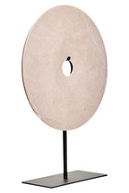 Large Cream Marble Round Dia 30cm Disc Sculpture | Zoro