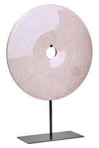 Extra Large Cream Round Dia 35cm Marble Disc Sculpture | Zoro