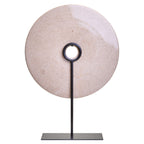 Extra Large Cream Round Dia 35cm Marble Disc Sculpture | Zoro