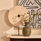 Extra Large Cream Round Dia 35cm Marble Disc Sculpture | Zoro
