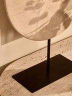 Extra Large Cream Round Dia 35cm Marble Disc Sculpture | Zoro