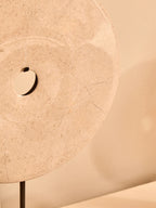Extra Large Cream Round Dia 35cm Marble Disc Sculpture | Zoro