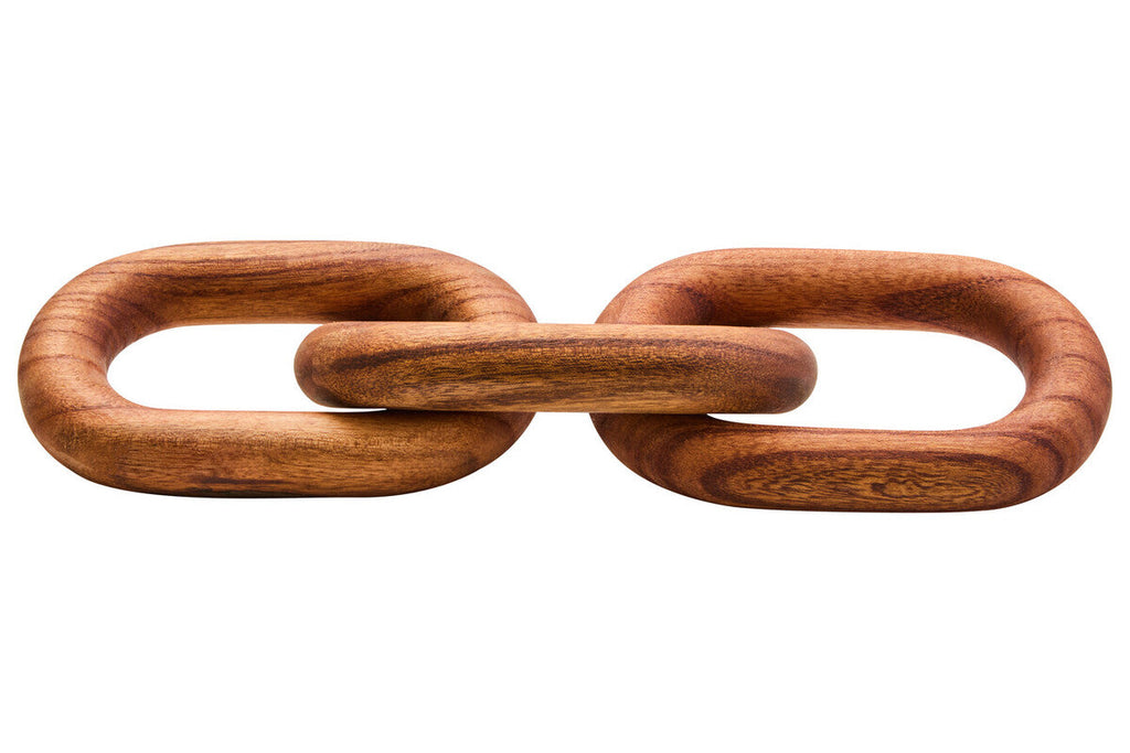 Brown Wood 3 Link Chain Decor | Cato
