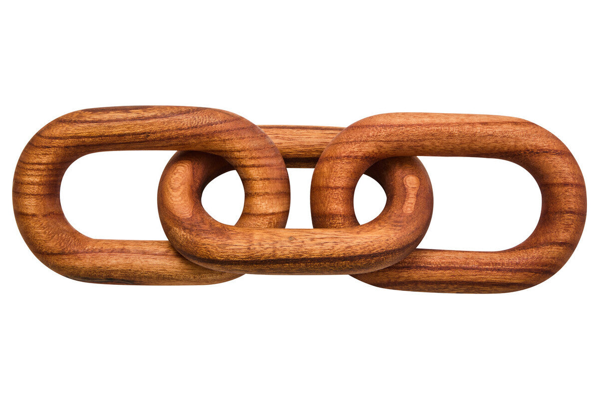 Brown Wood 3 Link Chain Decor | Cato