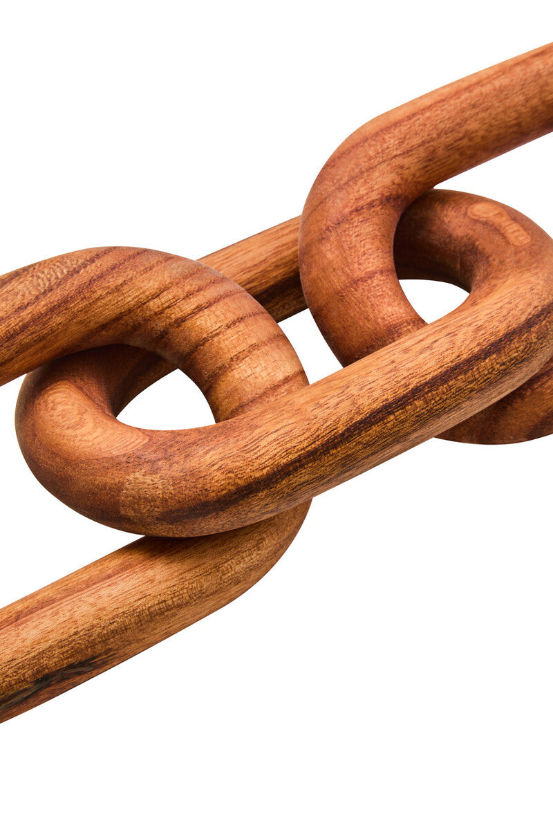 Brown Wood 3 Link Chain Decor | Cato
