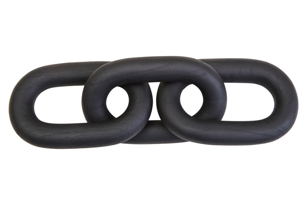 Black Wood 3 Link Chain Decor | Cato