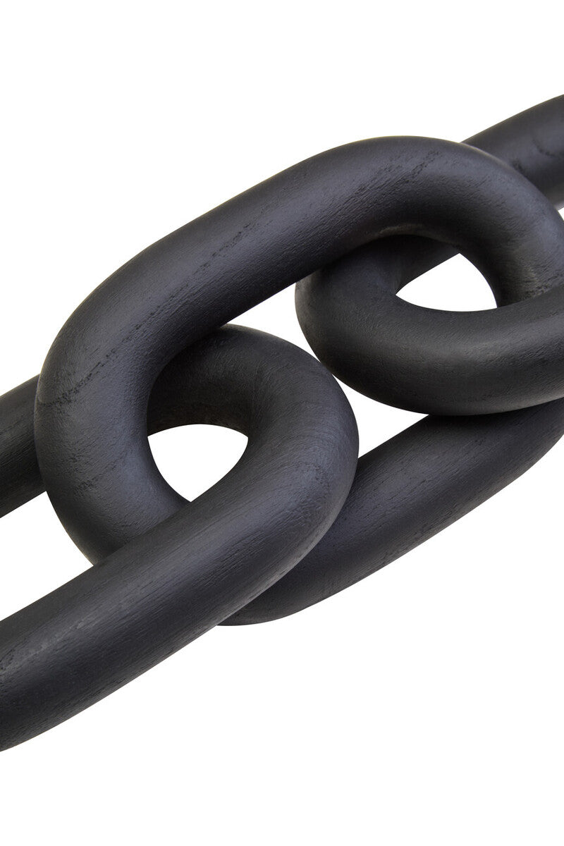 Black Wood 3 Link Chain Decor | Cato