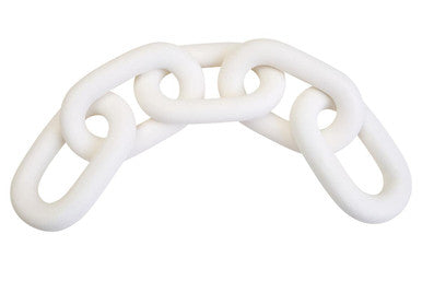 White Wood 5 Link Table Decor Chain | Cato