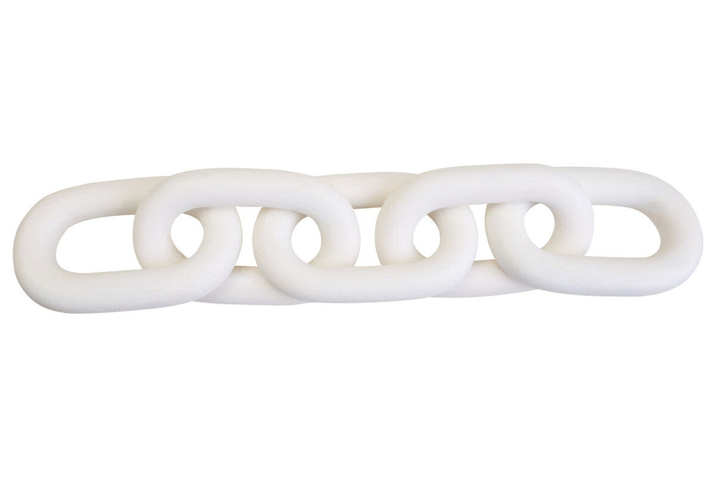 White Wood 5 Link Table Decor Chain | Cato
