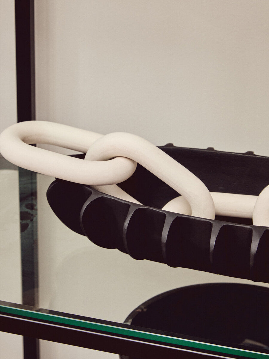 White Wood 5 Link Table Decor Chain | Cato