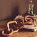 Brown Wood Five Link Table Decor Chain | Cato