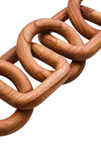 Brown Wood Five Link Table Decor Chain | Cato