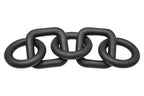 Cato Black Wood Five Link Table Decor Chain
