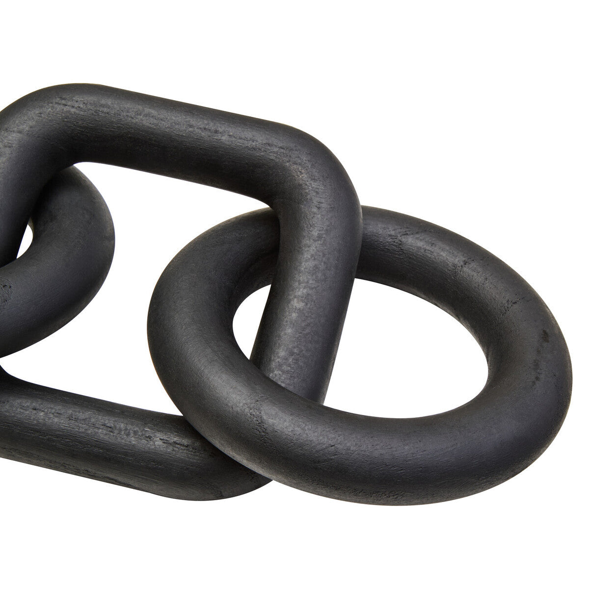 Cato Black Wood Five Link Table Decor Chain