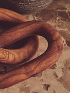 Brown Wood 2 Link Chain Decor | Cato