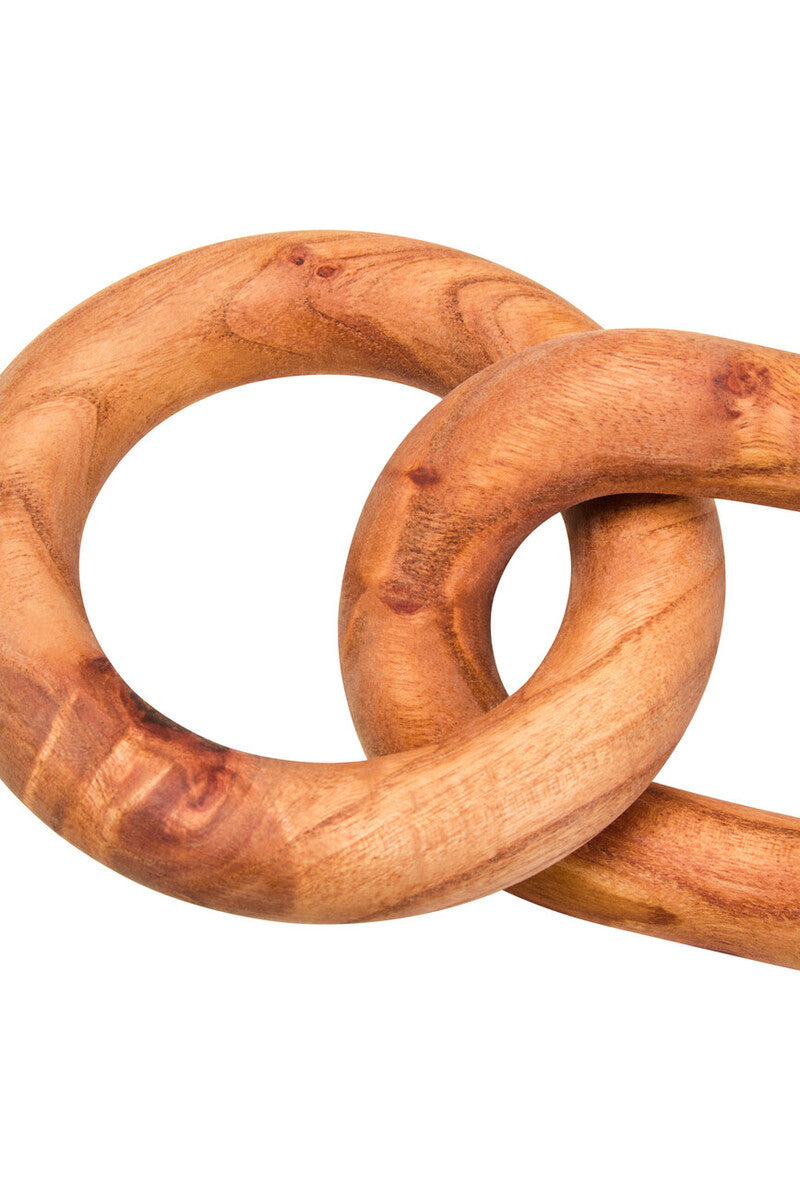 Brown Wood 2 Link Chain Decor | Cato