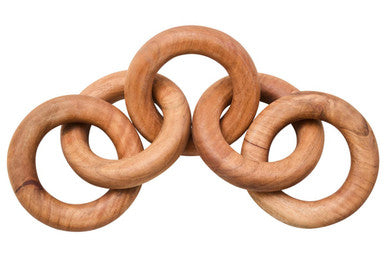 Natural Wooden 5 Link Floor Decor Chain | Cato