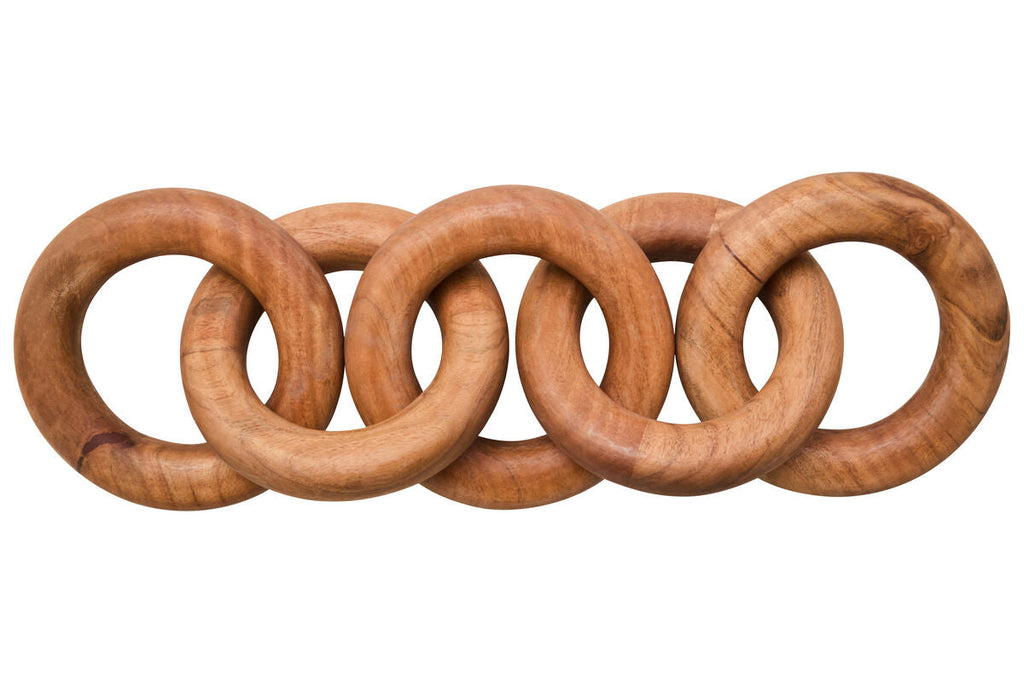 Natural Wooden 5 Link Floor Decor Chain | Cato
