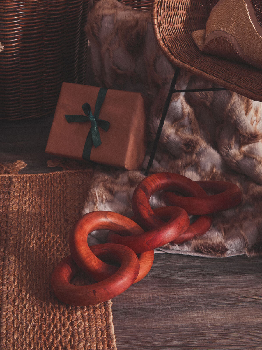Natural Wooden 5 Link Floor Decor Chain | Cato