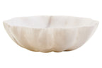 Medium White Marble Scalloped Bowl | Zoro