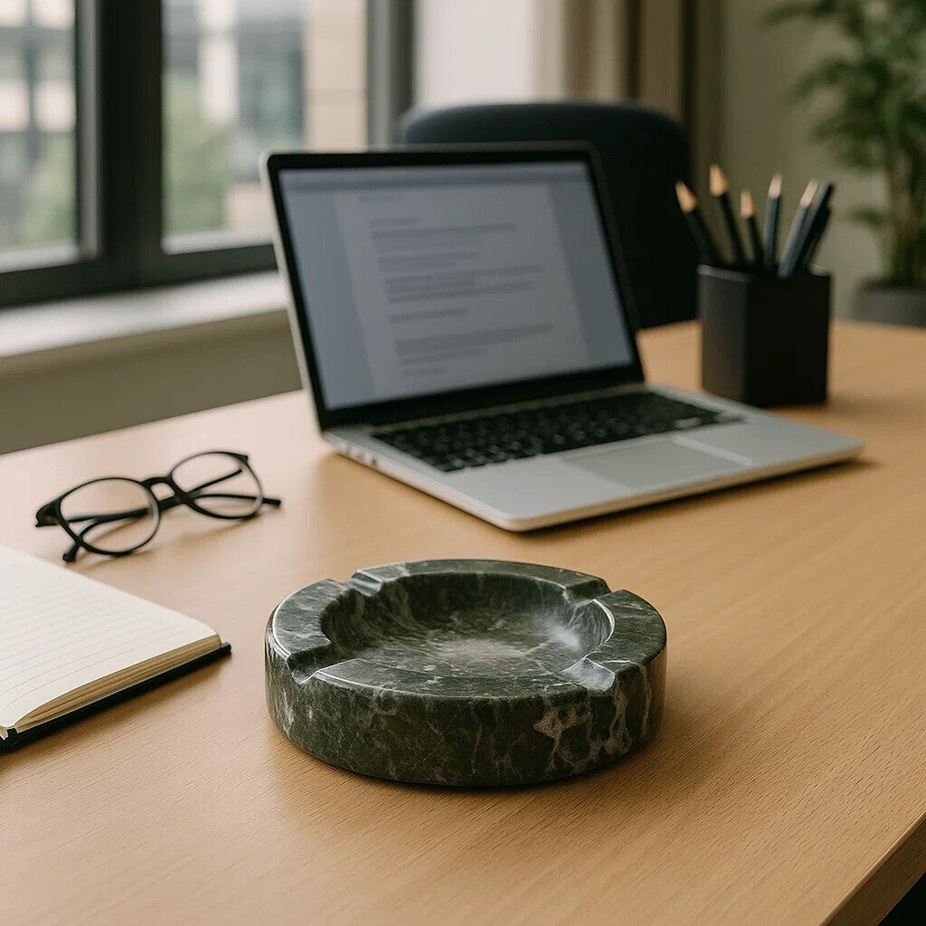 Black And White Marble Ashtray | Zoro