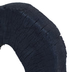 Black Mango Wood Sculpture with Travertine Base | Tibor