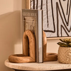Natural Wood Set of 2 Bookends | Arlo