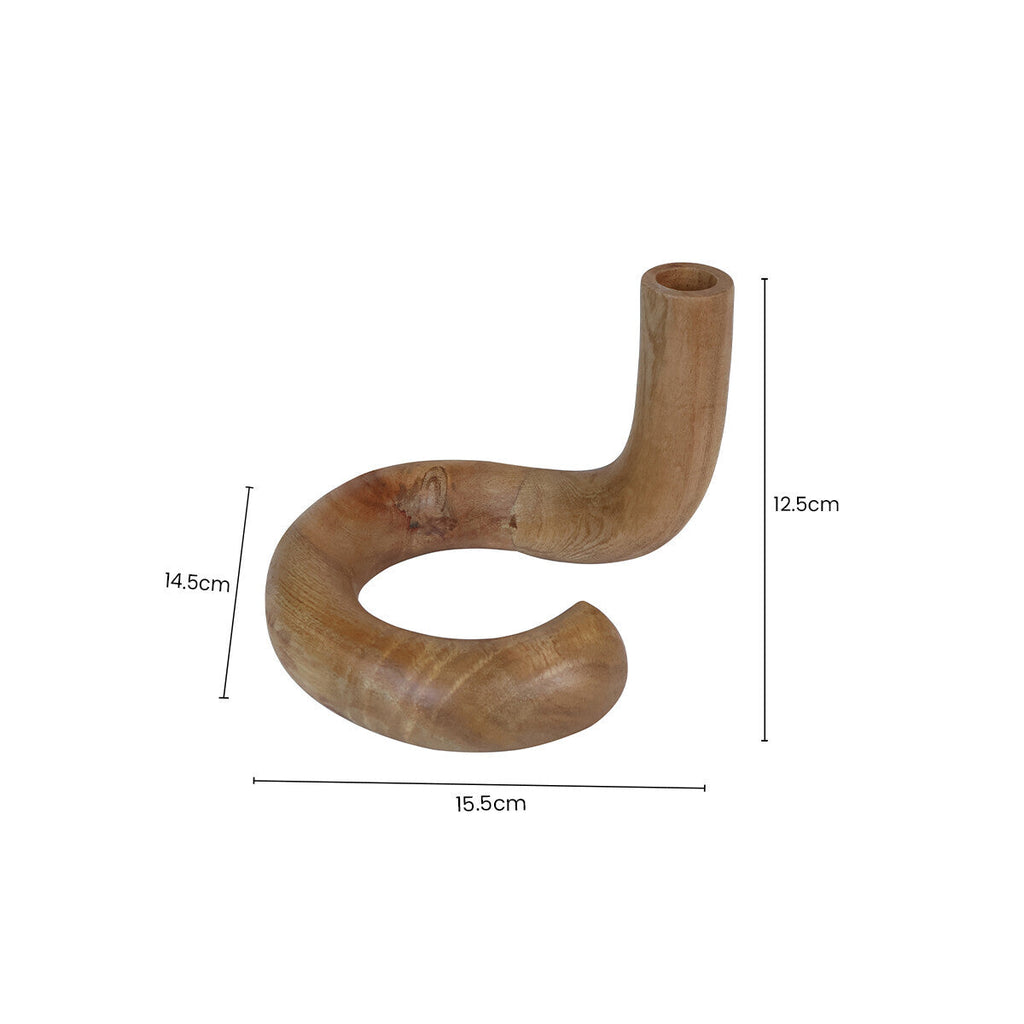 Natural Wood Candle Holder | Arlo